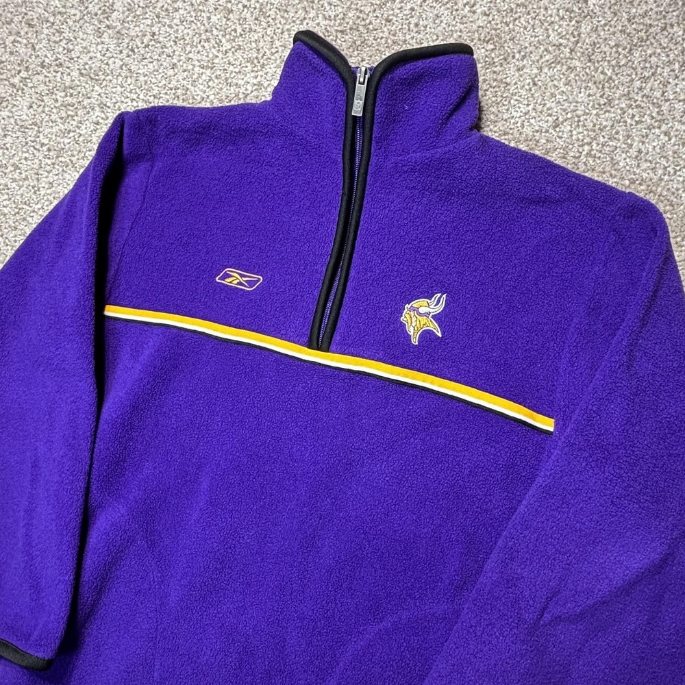 Minnesota Vikings Sweater Youth Medium Purple NFL‎ Football Reebok Fleece